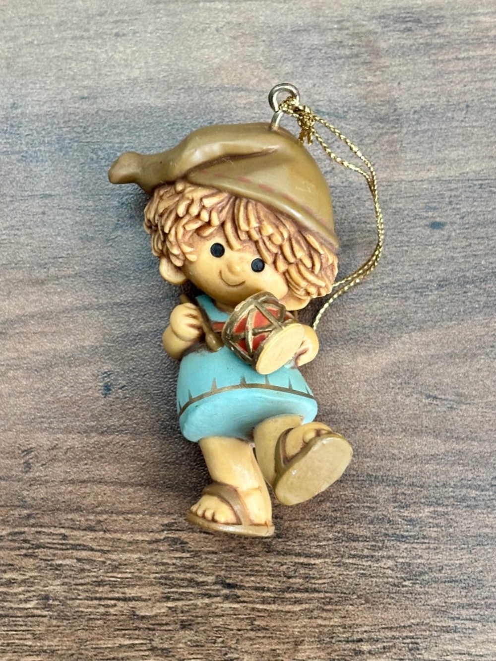 VINTAGE 1980 Hallmark Drummer Boy Tree Trimmer Collection Dough Look Ornament